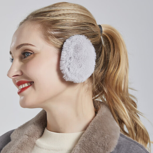 Unisex warm earmuffs, winter outdoor anti-cold and antifreeze earmuffs, ear warmers, cute ear bags, earmuffs, plush style - khaki