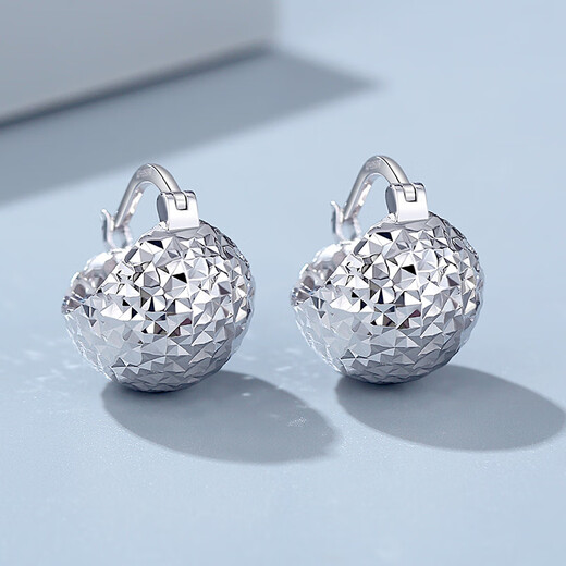 TTMIX shiny pine cone earrings platinum earrings pt950 platinum earrings women's platinum earrings birthday gift 6.3-6.5g,