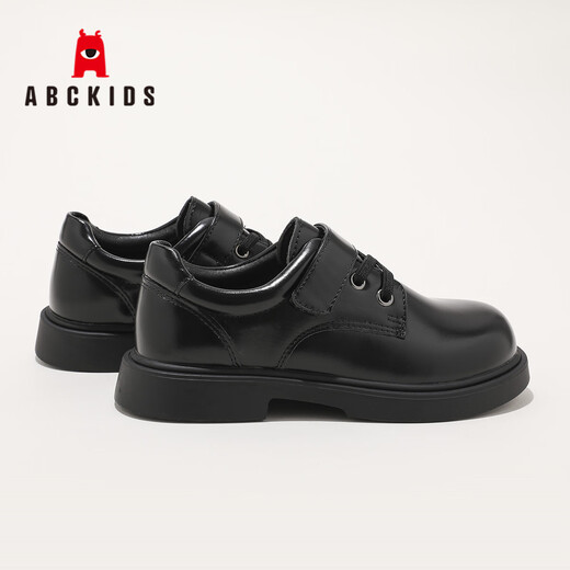 ABC KIDS男女童皮鞋秋季新款学生校园男孩儿童英伦风演出鞋3664PY黑色28