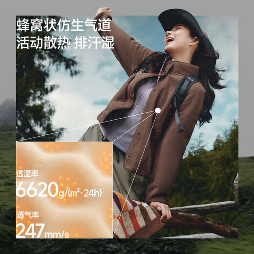 Beneunder Polar Fleece Jacket Women's Autumn and Winter New Fashion Casual Warm Fleece Jacket Ten Thousand Fleece Women's Fluffy Warm Autumn Rock Brown M