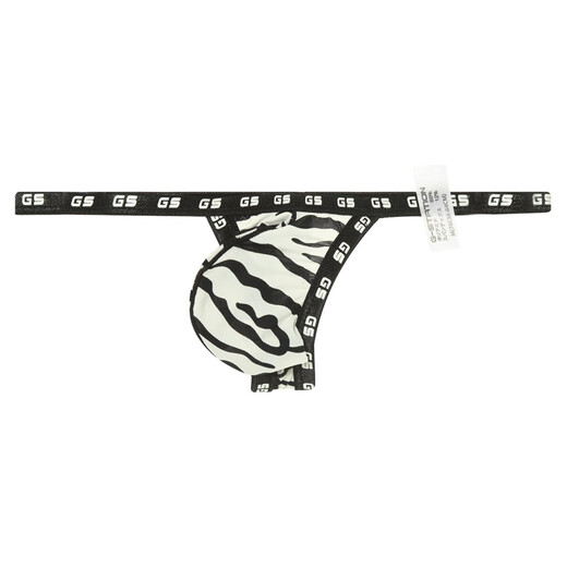 G-STATION Sexy Fashion Printed Men's Thong Japanese Style Small Tiger Print Zebra Tight Low Waist Briefs Zebra Print M (Japanese size is too small)