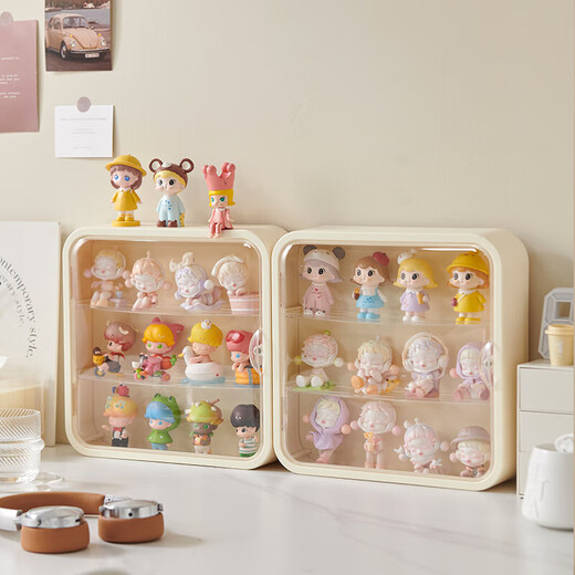 Blind box storage display rack wall-mounted figure bubble display box MA wall-mounted special transparent acrylic display cabinet cream color wall-mounted without punching (1 piece)
