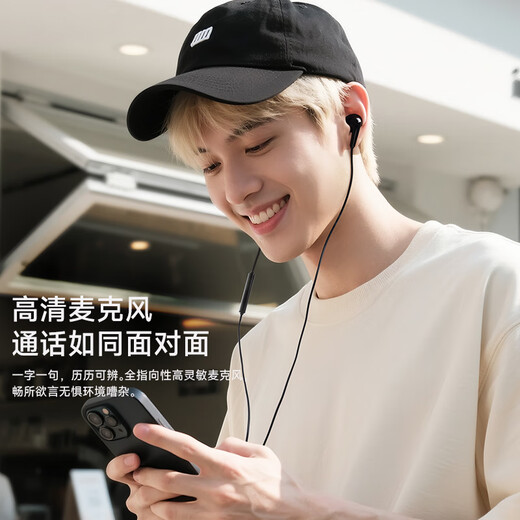 Edifier (EDIFIER) H230P Type-C in-ear wired headphones Hi-Res gold label certification online class office karaoke microphone suitable for Huawei Xiaomi oppo mobile phone Aoki Green