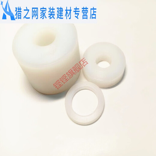 Nylon rod processing solid cylindrical wear-resistant shaft sleeve hard hollow plastic ring bushing reinforced gasket round 22*16*62mm 100 pieces