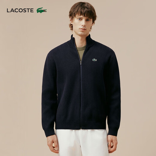 LACOSTE French crocodile men's 25 autumn new golf series sweater sweater | AH4811 166 / navy blue L 5