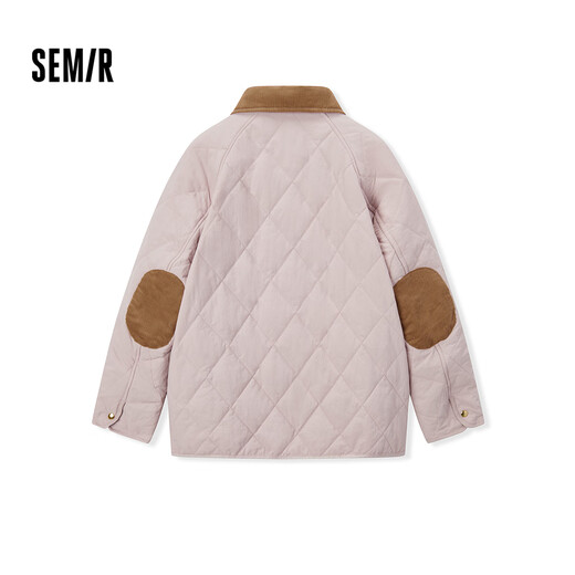 Semir women's winter mid-length lightweight loose spliced corduroy lapel raglan sleeves cotton coat 101724112007