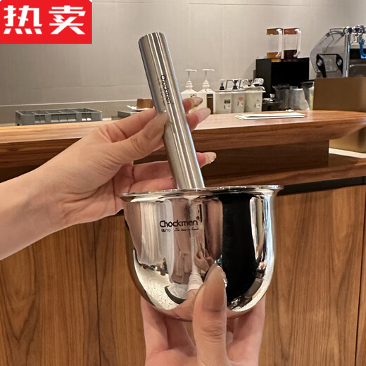 MZXM Japan imported quality boss lady's own use too thick 18-10 stainless steel garlic pounder thickened solid garlic 18/10 stainless steel garlic pounder 1 set