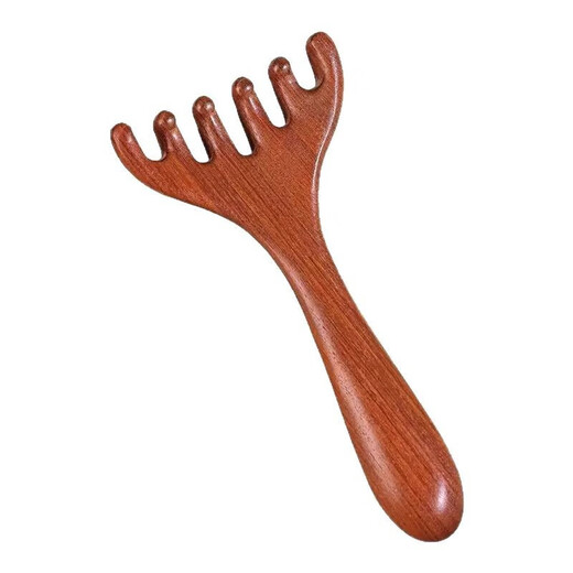 Thickened six-claw dual-purpose deer antler massage comb for eye, head and scalp massage, meridian comb, hair therapy, scraping and dredging artifact. Deer antler massage comb.