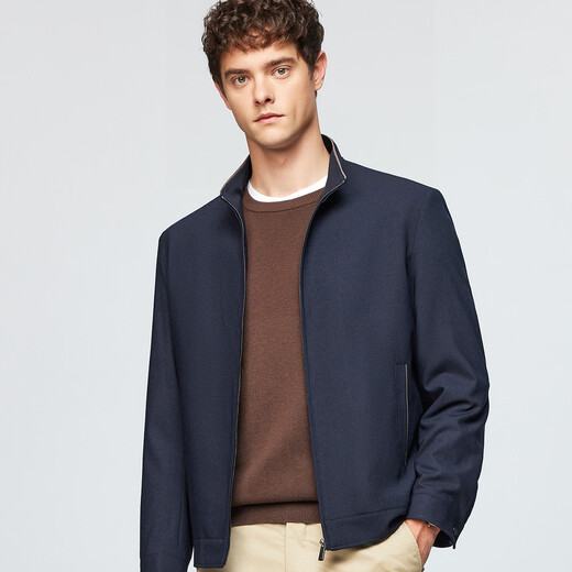 Hodo Light Luxury Wool Premium Business Stand Collar Jacket Men's Casual Versatile Comfortable Jacket Top