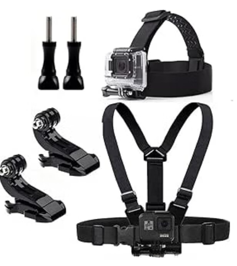 Jingmengyuan Creative Accessories DJI Sports Camera Accessories GP Wrist Strap Arm Strap Palm Strap Single Shoulder Strap School Bag Holder Head Strap Chest Strap Creative Accessories Chest Strap Headband + Adapter Set