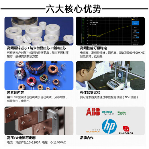 Saiji power filter 220VSJD710 three-level high-performance anti-interference inlet single-phase servo PLC power amplifier audio purification terminal SJD710-6A-DT
