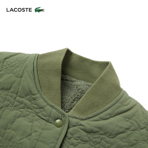 LACOSTE French crocodile women's reversible cotton jacket | BF0651 BMY/khaki green L 40