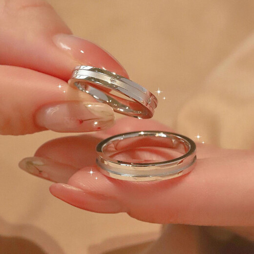 MZMZ Platinum Couple Ring pt950 Platinum Knot Proposal Ring Ring Valentine's Day Birthday Gift for Girlfriend Light Luxury - Love Promise Closed Custom Ring