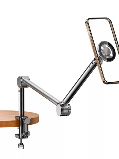 TKHEMagsafe Magnetic Bedside Bracket Cantilever Chasing Drama Lazy Live Broadcast Mobile Phone Bracket Desktop Overhead Shot Tablet Bracket Cantilever CX-15 Dual-stage Mobile Phone Tablet Magnetic Bracket