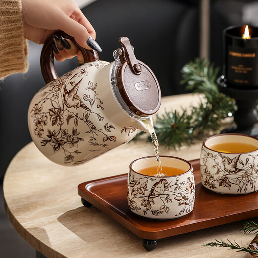 Eight Thousand Lines Teapot Tea Set Gift Box Housewarming New Home Moving Wedding Gift for New Bride Wedding Engagement Souvenir