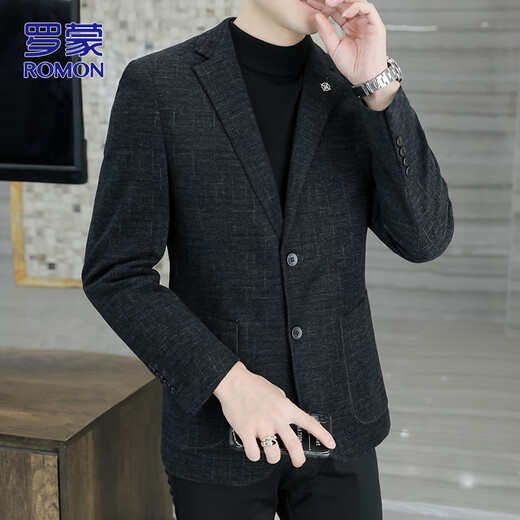 ROMON suit men's autumn and winter business professional formal casual suit men's wedding groom dad's dress jacket