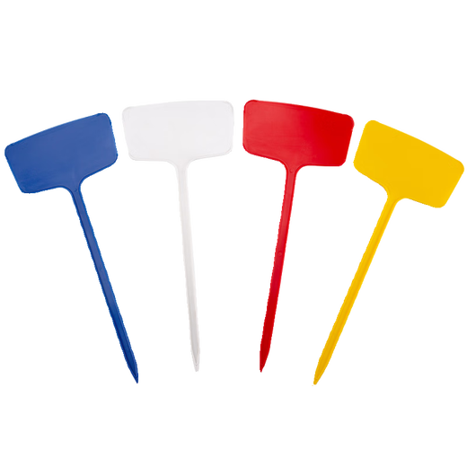 Beschreibbares landwirtschaftliches Bodenschild, großes Kunststoffschild, Gartenpflanzenschild, Sämlingsblumenschild, wasserfest, 45 cm, weiß (20 Stück)