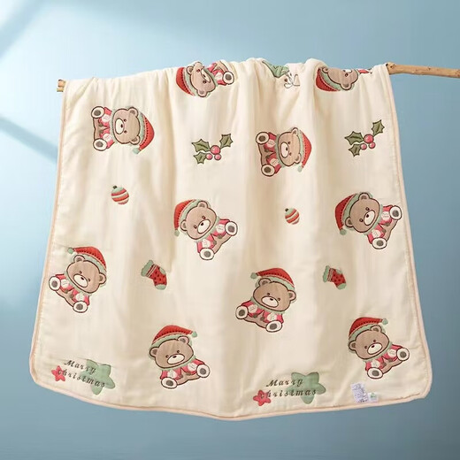 Pure cotton type A gauze quilt bath towel newborn baby bath blanket pure cotton six layers plus silk cotton quilt package sheet 0889-Animal Paradise 115*120cm 1 pack