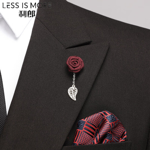 Lilan suit men's suit spring and autumn business professional work clothes versatile set with casual two-piece fashion dress black M 170