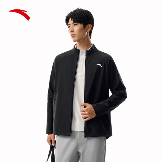 ANTA Outlet Executive Jacket Plush Jacket Men's Winter Business Commuting Stand Collar Casual Jacket