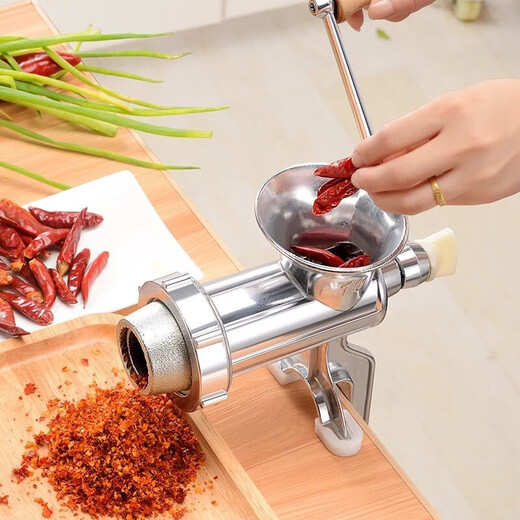 Xushansi multifunctional hand-operated meat grinder household small sausage enema machine grinds meat stuffing, garlic paste, pepper grinding powder, pressed noodles and chopped vegetables No. 12 basic model - only enema without blade cutter plate