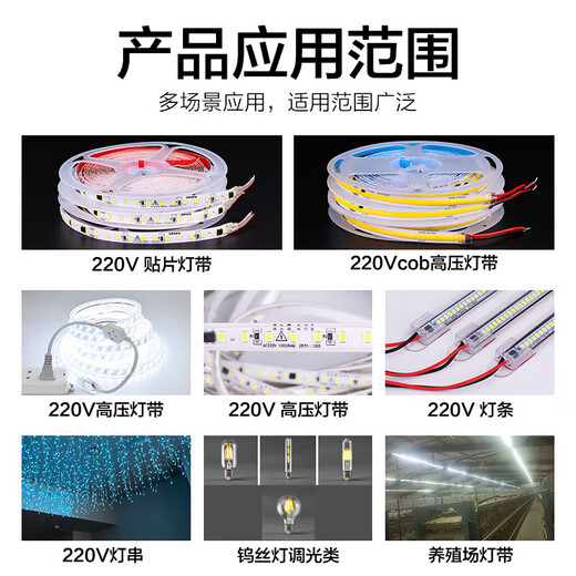 Test 220V dimmer LED high-voltage light strip dimming controller 220V remote control (only suitable for 220V light strips)