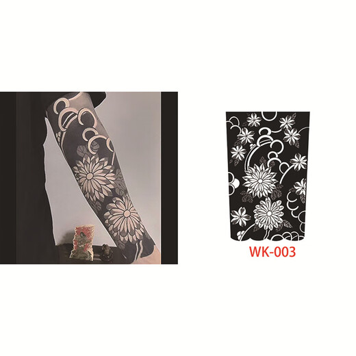 Old traditional collection of tattoo stickers with large pictures, all-inclusive flower arms, flower legs, full back, waterproof, wear-resistant and long-lasting for men WK-003