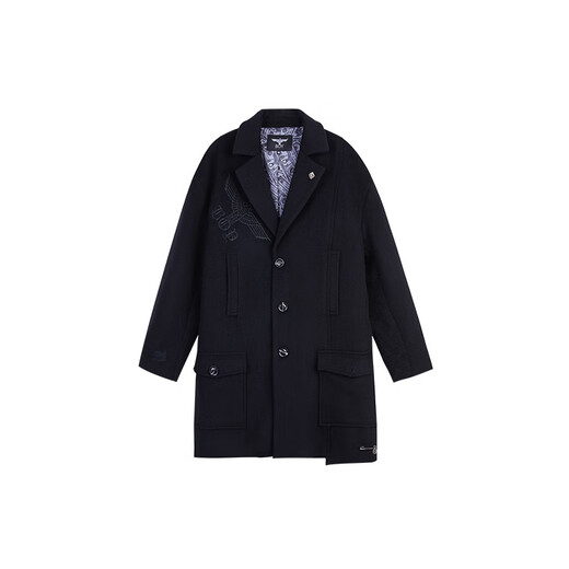 BOY LONDONFW21 Gothic letter Logo printed embroidered suit windbreaker, same style for men and women, black black XS