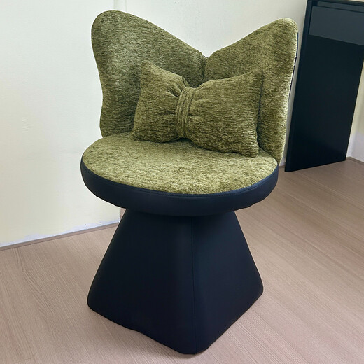 Tangke dressing table stool light luxury high-end designer butterfly chair rotatable girls bedroom cloakroom French makeup chair butterfly chair starry sky black rotatable