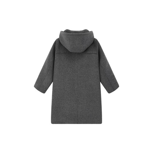 ELLE KIDS children's clothing 50% woolen coat girls autumn and winter new French college mid-length warm coat gray 150