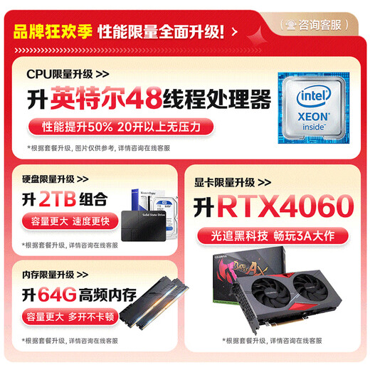 CZZ desktop assembly computer independent display desktop computer host home game office designer rendering e-sports DIY sea view room computer host monitor complete package 1 12 core/32G/256G/cost-effective single host
