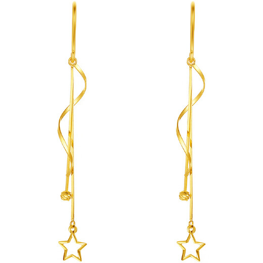 Saturday Fortune 18K gold earrings earrings star tassel earrings birthday gift for women C0913842 pair