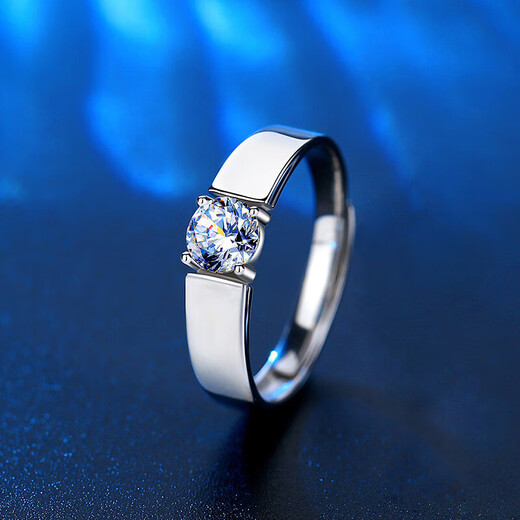 PT950 platinum ring for men, moissanite, diamond, platinum engagement ring, Mid-Autumn Festival gift for boyfriend, gift for husband, platinum ring for men