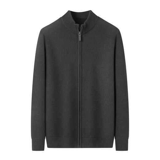 Judger 100% sheep wool Judger men's wool cardigan 2025 autumn and winter new half turtleneck zipper sweater jacket