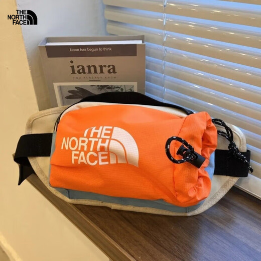 北面（The North Face）新款男女登山户外胸包运动腰包两用斜挎包旅游拼色手机包包 P70-L18-橘色 均码