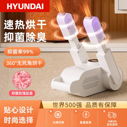 Korean shoe dryer, deodorizing and sterilizing shoe dryer, household adult dryer, student shoe warmer, purple light retractable salt box, smart timer + rose