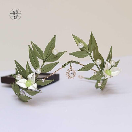 Yingtang flower laurel wreath diy material bag handmade hair accessories laurel olive leaves headband crown forest princess hair accessories laurel olive diy homemade material bag