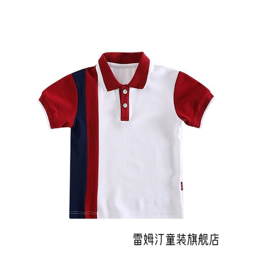 雷姆汀夏季中学小学生校服单件班服儿童英伦风毕业照服装幼儿园园服夏装 828白色T恤 100