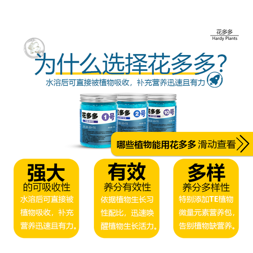 Huaduoduo No. 1 Huaduoduo No. 2 No. 10 flower fertilizer universal water-soluble fertilizer for flowers and green plants potted plants flowering fertilizer Huaduoduo No. 2 200g*2 bottles + watering can + small spoon