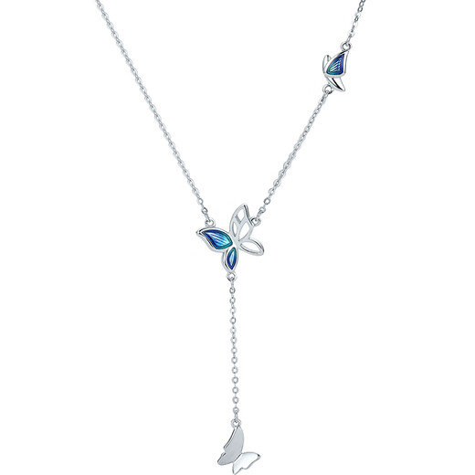 Saturday Fudiewu PT950 platinum necklace butterfly B0610965 about 2.98g 40+5cm birthday gift