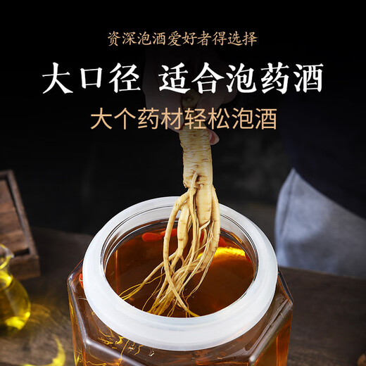 何佳功泡酒玻璃瓶10斤密封容器药酒罐酒坛子带龙头专用酒瓶存酒白 (倒立不漏)[6斤]无龙头