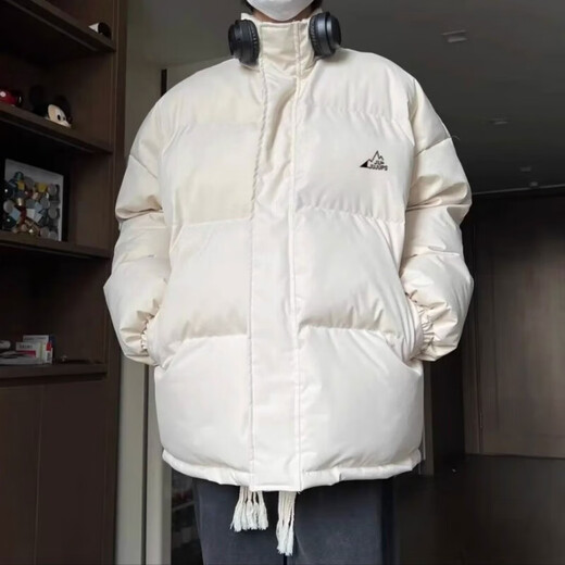 Down jacket men's winter 2025 new autumn and winter style trendy bread coat loose winter clothing trendy brand thickened jacket black 3XL