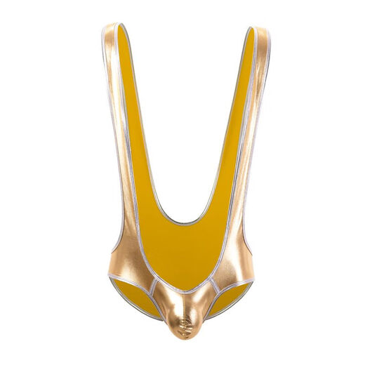 Boys sexy underwear suspenders jumpsuit transvestite lace physiological penis thong couple flirting silver L80-140Jin Jin equals 0.5 kg