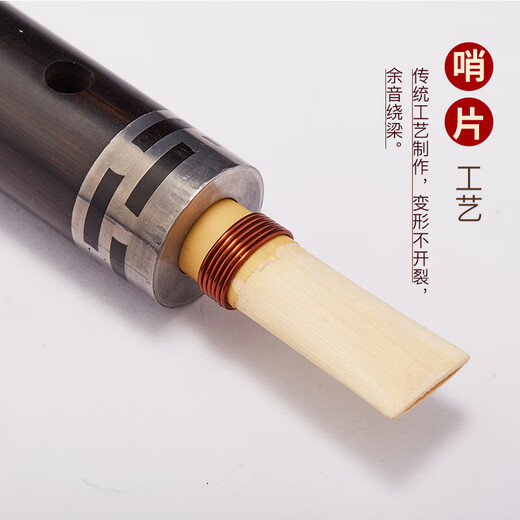 京韵乌木管子乐器演奏催泪管初学者吹奏乐器管子 G A E C 降B D调 降B调【塑料哨1个】＋8