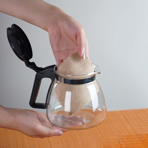 Runhuanian Selected Fashion Teapot Special Thickened Glass Stainless Steel High Temperature Resistant Filtration Large Capacity Tea Bar Machine Set Single Pot 900ml