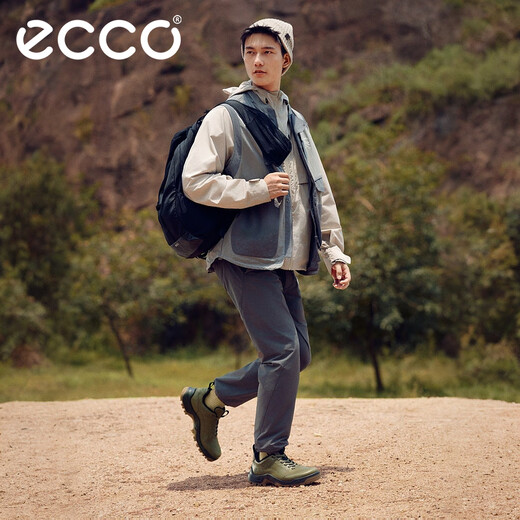 ECCO 25-year new winter warm rebound cushioning long-distance hiking shoes cross-country 822364 military green 43
