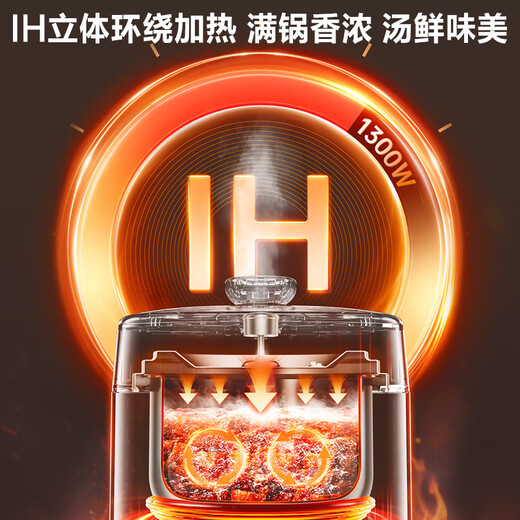SUPOR Xiaofangchu IH Electric Pressure Cooker 5L Intelligent Reservation 8 Minutes Quick Dishes 0 Coating 0 Fluorine Rice Cooker Fierce Fire Pressure Cooker 4-6 People Household SY-50FH5996