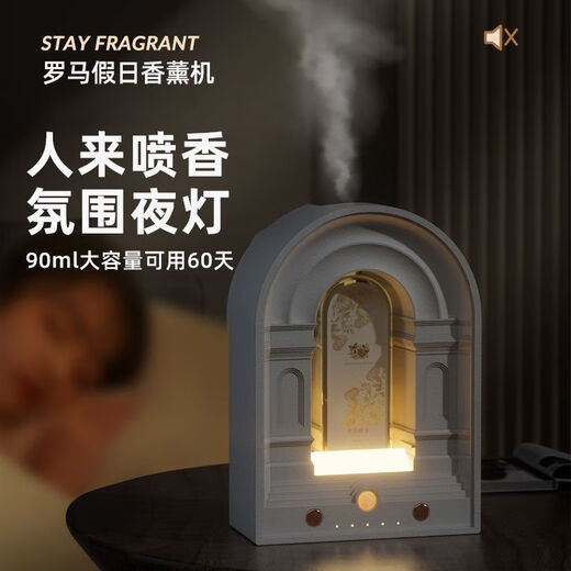 South Sandwich high quality household aromatherapy machine automatic fragrance machine bathroom wall hanging room bedroom spray fragrance machine night light perfume sprayer timer elegant white Hilton