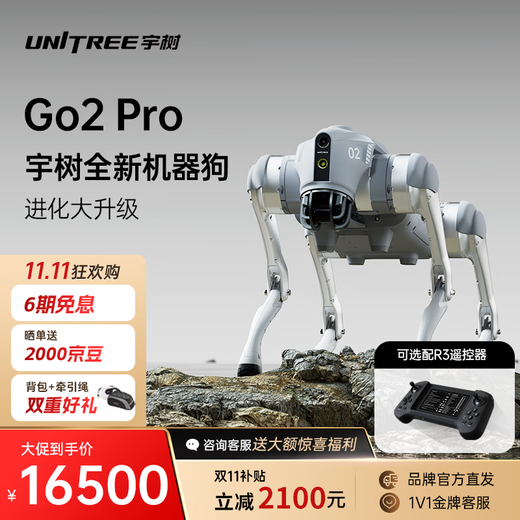Yushu Go2 Robot Dog AI Grand modèle Quadrupède Robot Bionic Companion Robot Intelligence Incarnée Interaction vocale Électronique Pet Robot Dog Cadeau haut de gamme Go2 Pro Version améliorée