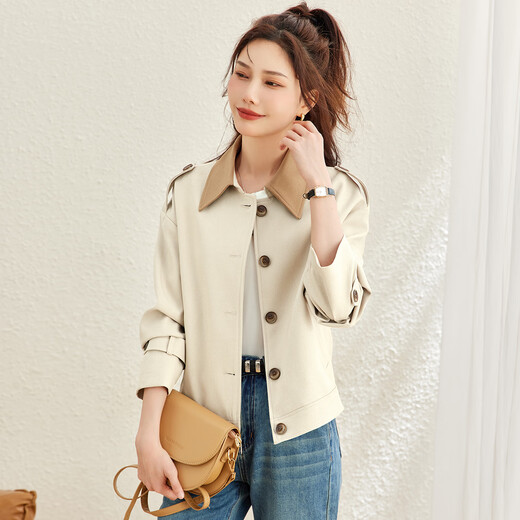 TERRE BLEUE temperament and high-end coat for women 2025 autumn new fashion slim and versatile casual top for small people